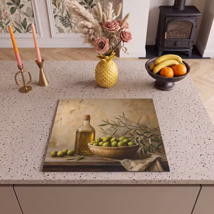 Inductie beschermer - Olijven - Stilleven - Vintage — 2