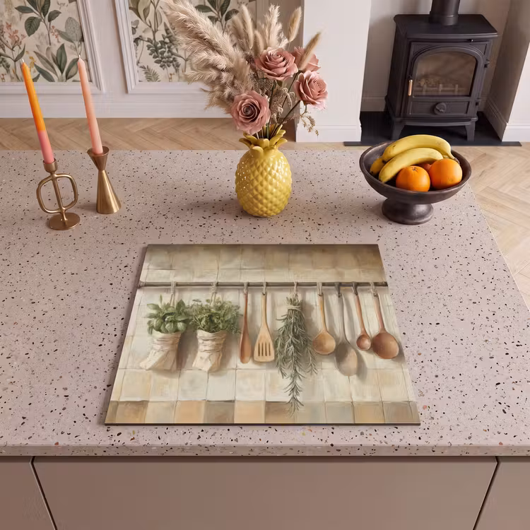Inductie beschermer - Hout - Keukengerei - Stilleven - Tegels — 2