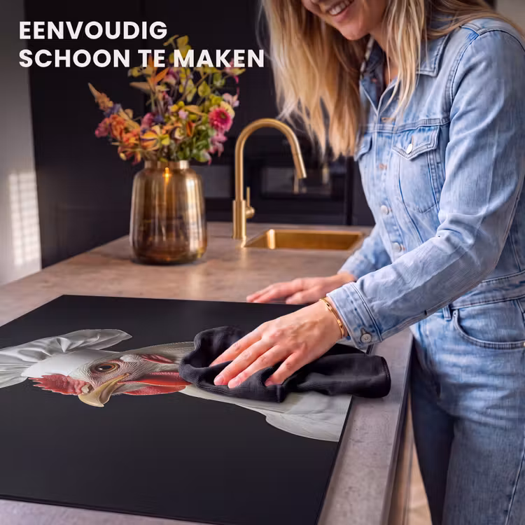 Inductie beschermer - Witte Kip met Koksmuts — 6