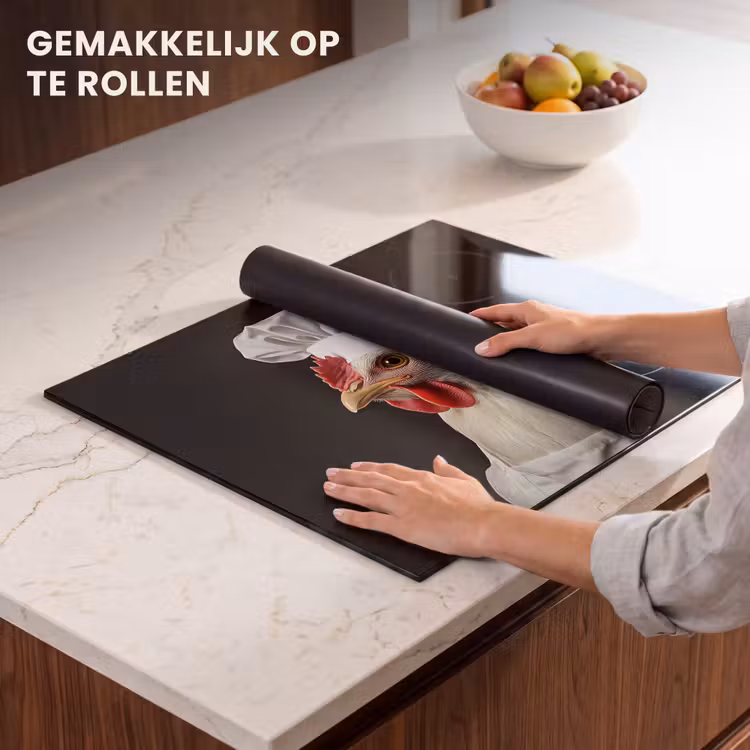 Inductie beschermer - Witte Kip met Koksmuts — 7