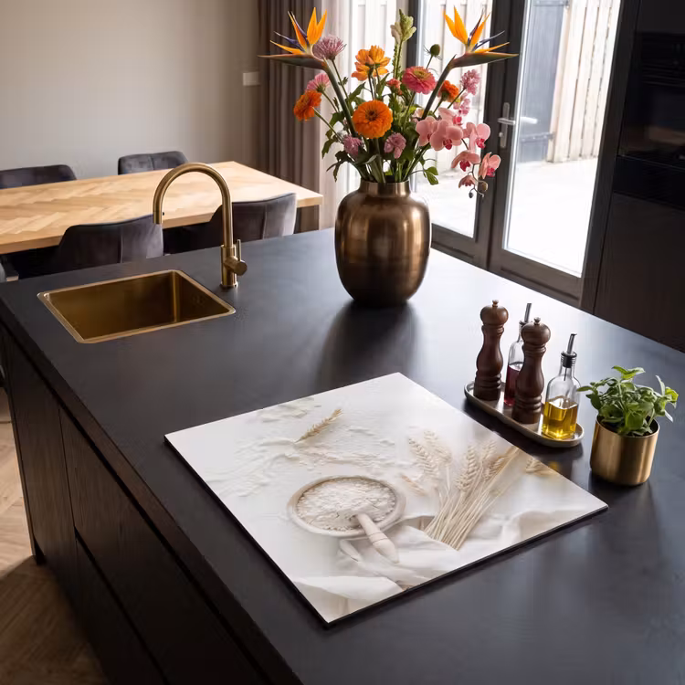 Inductie beschermer - Bloem - Hout - Tarwe — 5