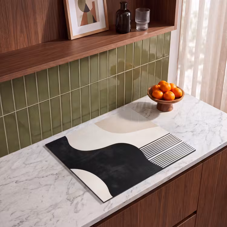 Inductie beschermer - Abstract - Japandi - Beige - Modern — 8