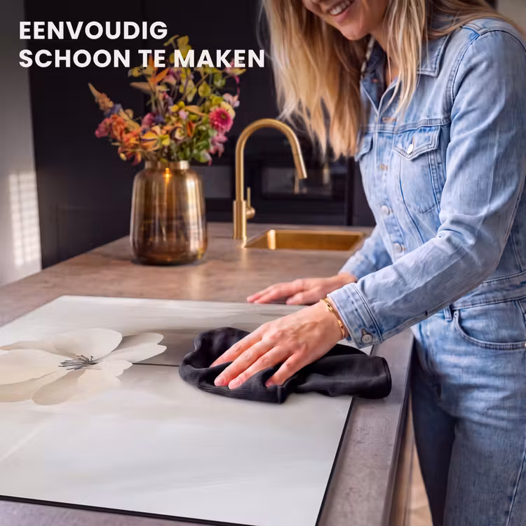 Inductie beschermer - Bloem - Beige - Verf - Schaduw — 6