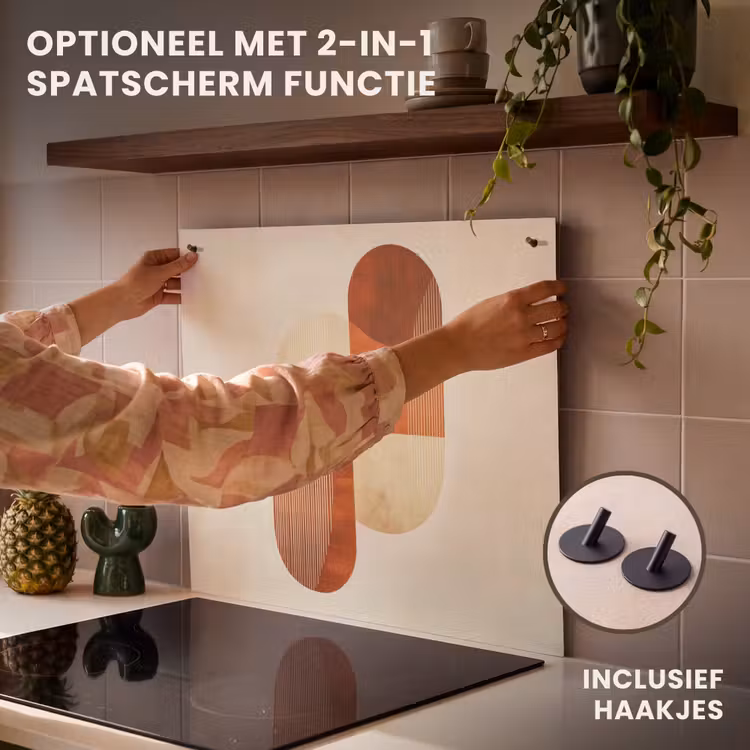 Inductie beschermer - Abstracte Vormen Terracotta — 10