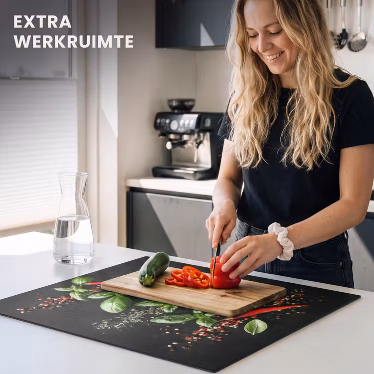Inductie beschermer - Chilipepers - Basilicum - Blaadjes - Rood — 4
