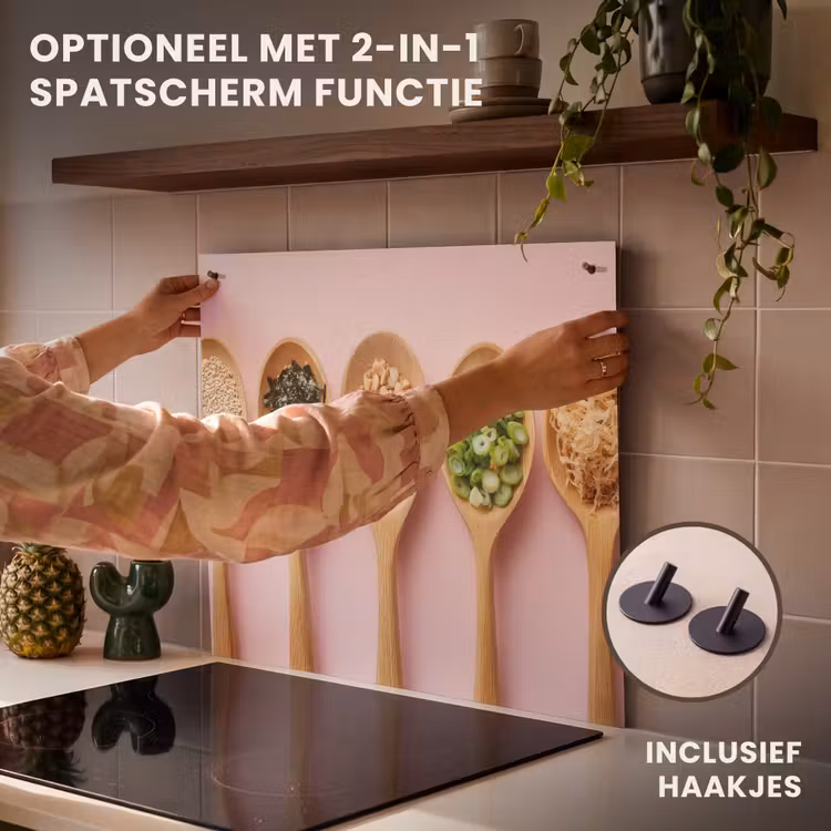 Inductie beschermer - Ingrediënten - Lepels - Hout - Roze — 10