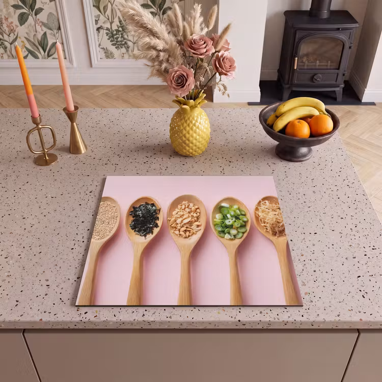 Inductie beschermer - Ingrediënten - Lepels - Hout - Roze — 2