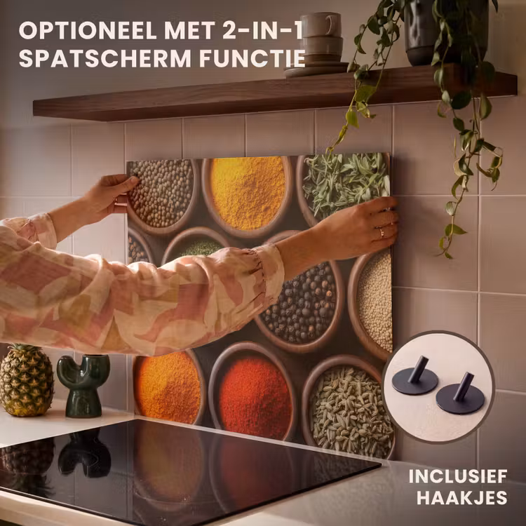 Inductie beschermer - Bakjes - Hout - Kruiden - Kleurrijk — 10