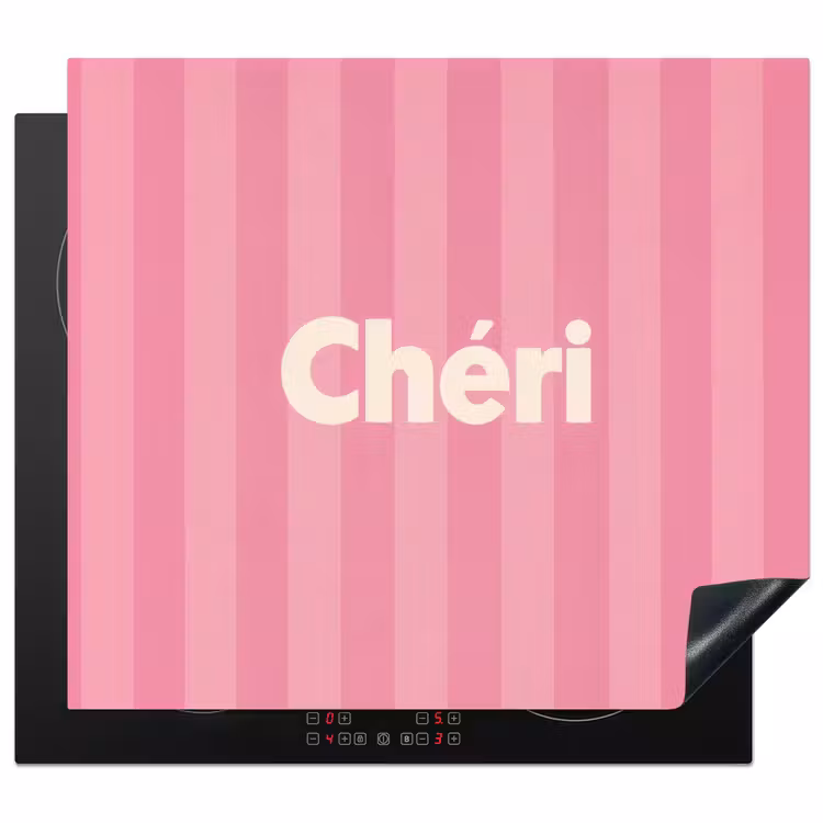 Inductie beschermer - Gestreept - Roze - Chéri — 1