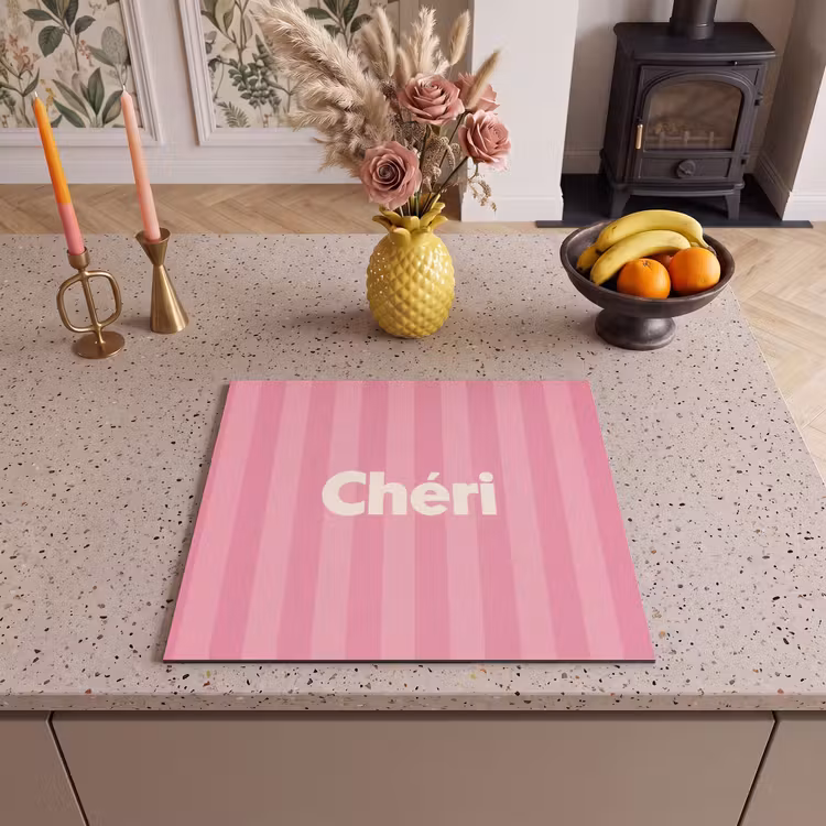 Inductie beschermer - Gestreept - Roze - Chéri — 2