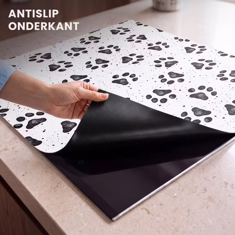 Inductie beschermer - Paw - Pattern -Black — 9