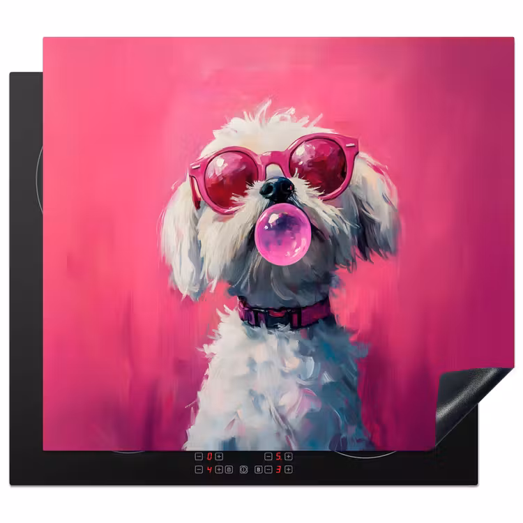 Inductie beschermer - Pink - Hond - Bubbel — 1