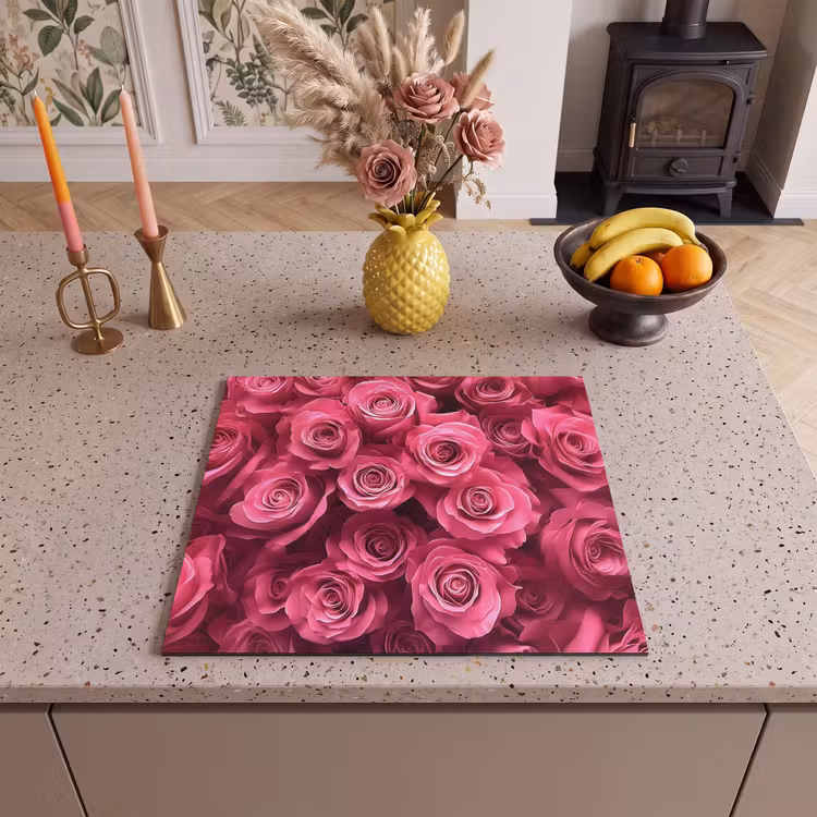Inductie beschermer - Rozen - Pink - Bloem — 2