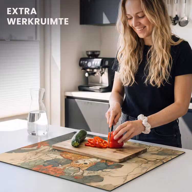 Inductie beschermer - Kat - Sierlijk - Bloemen — 4