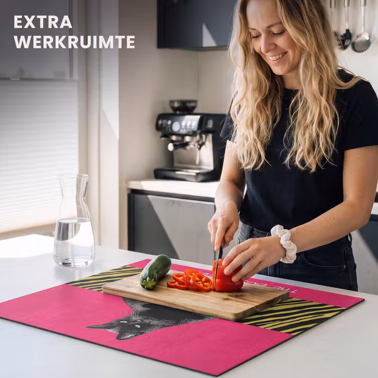 Inductie beschermer - Kat - Baas - Roze - Tijgerprint — 4