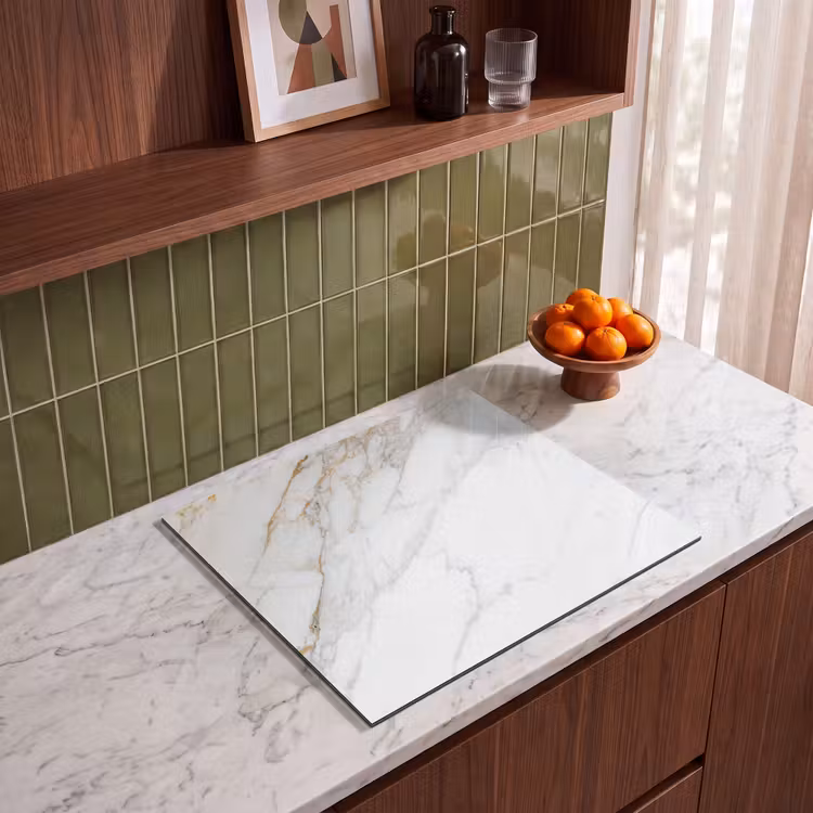 Inductie beschermer - Marmer - Steen - Wit - Goud - Marmerlook - Steen - Luxe — 8