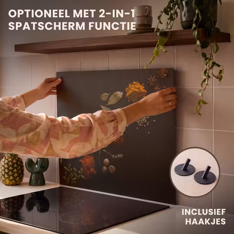 Inductie beschermer - Kruiden - Zwart - Specerijen - Keuken - Koken — 10