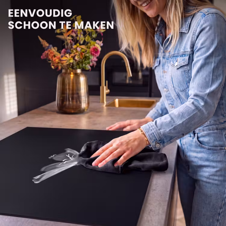 Inductie beschermer - Geranium - Zwart - Wit — 6