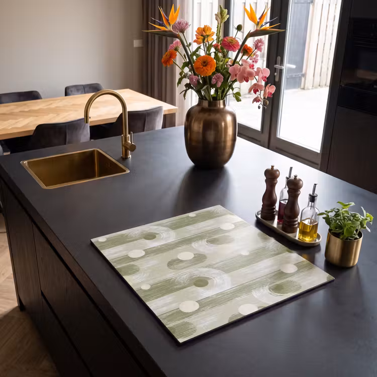 Inductie beschermer - Artistiek - Modern - Groen — 5