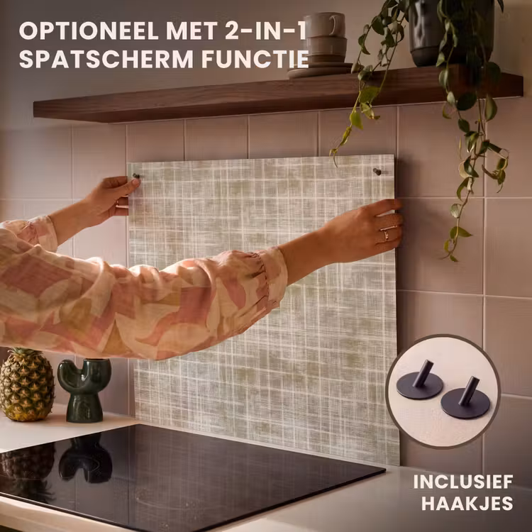 Inductie beschermer - Linnen - Patroon - Groen — 10
