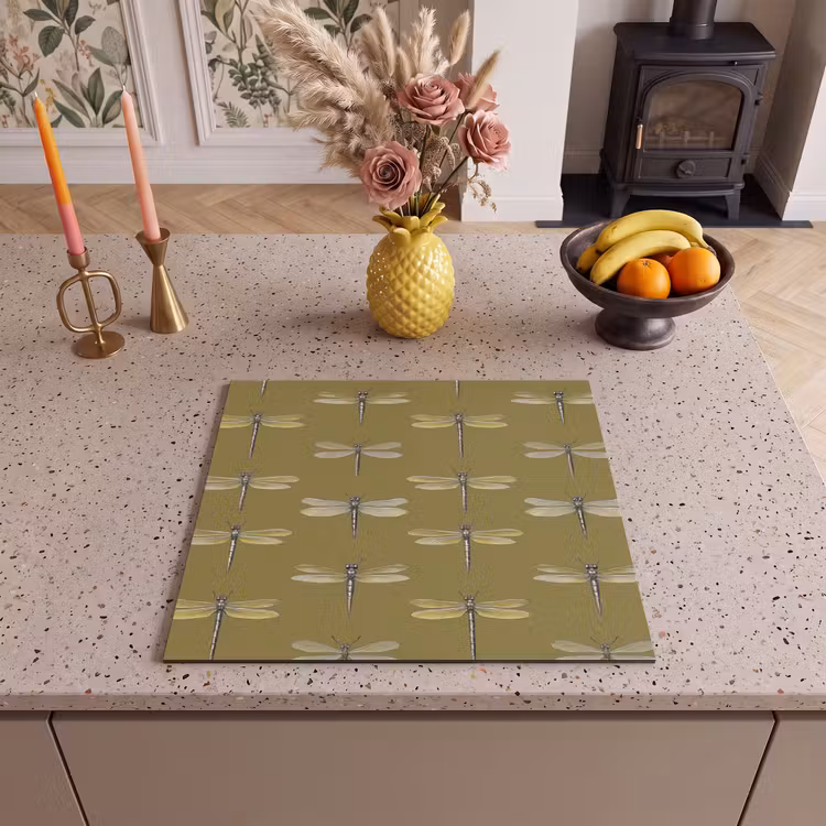 Inductie beschermer - Libellen - Patroon - Groen — 2