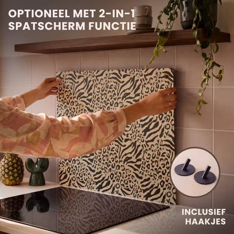 Inductie beschermer - Giraf - Zebra - Motief - Bruin — 10