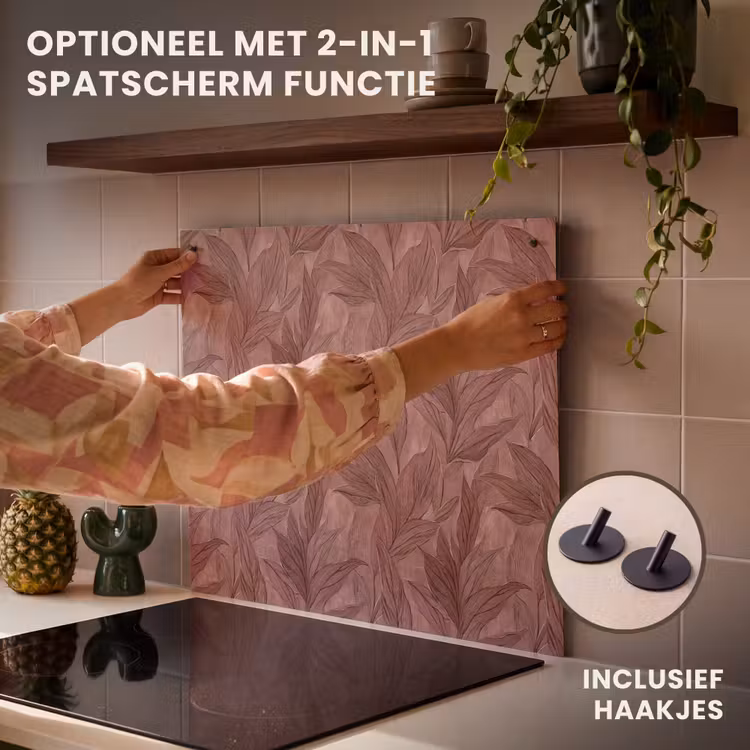 Inductie beschermer - Bladeren - Patroon - Paars — 10