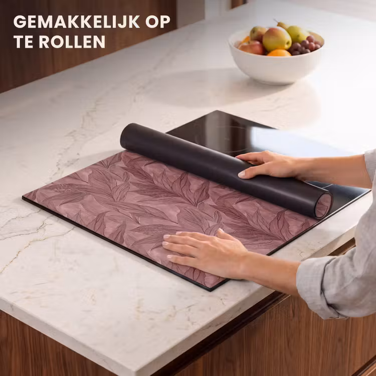 Inductie beschermer - Bladeren - Patroon - Paars — 7