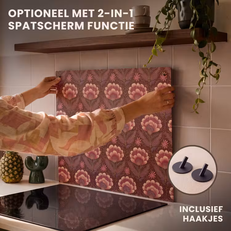 Inductie beschermer - Bloemen - Waaier - Paars — 10