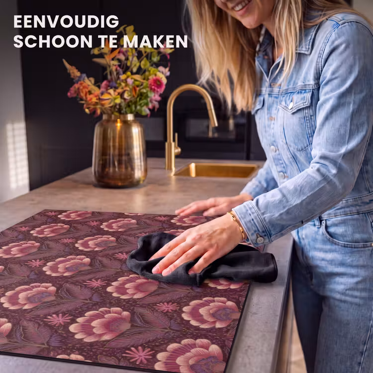 Inductie beschermer - Bloemen - Waaier - Paars — 6