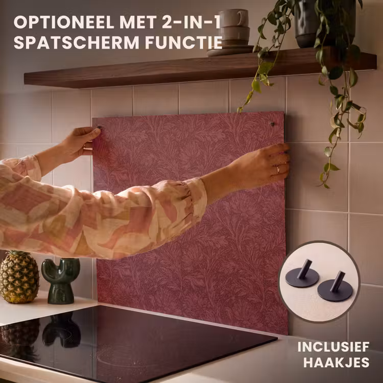 Inductie beschermer - Bladeren - Patroon - Paars — 10