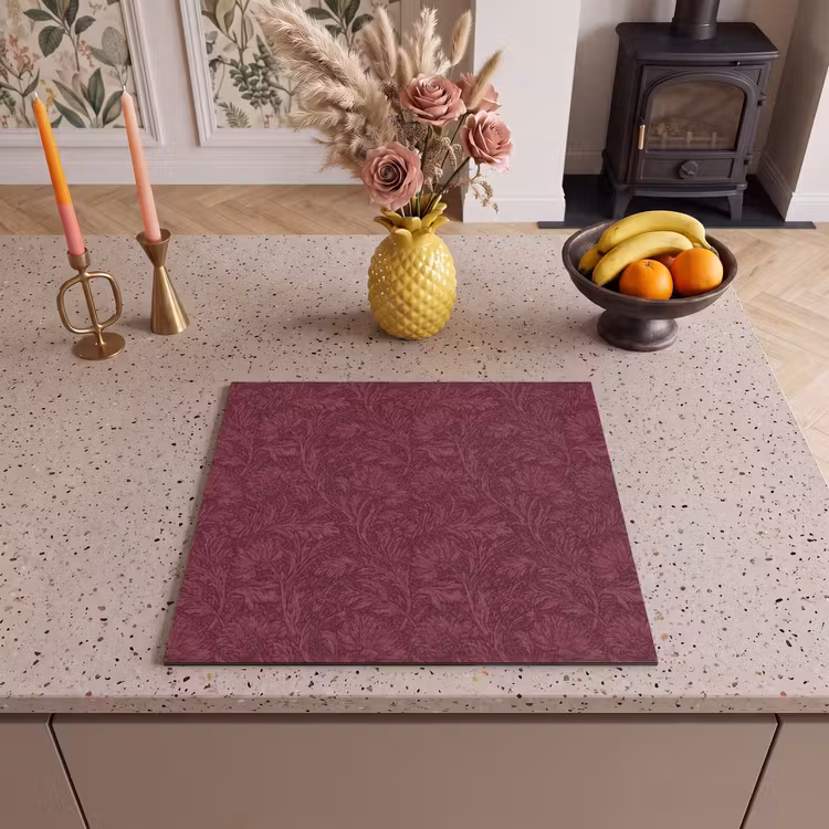 Inductie beschermer - Bladeren - Patroon - Paars — 2