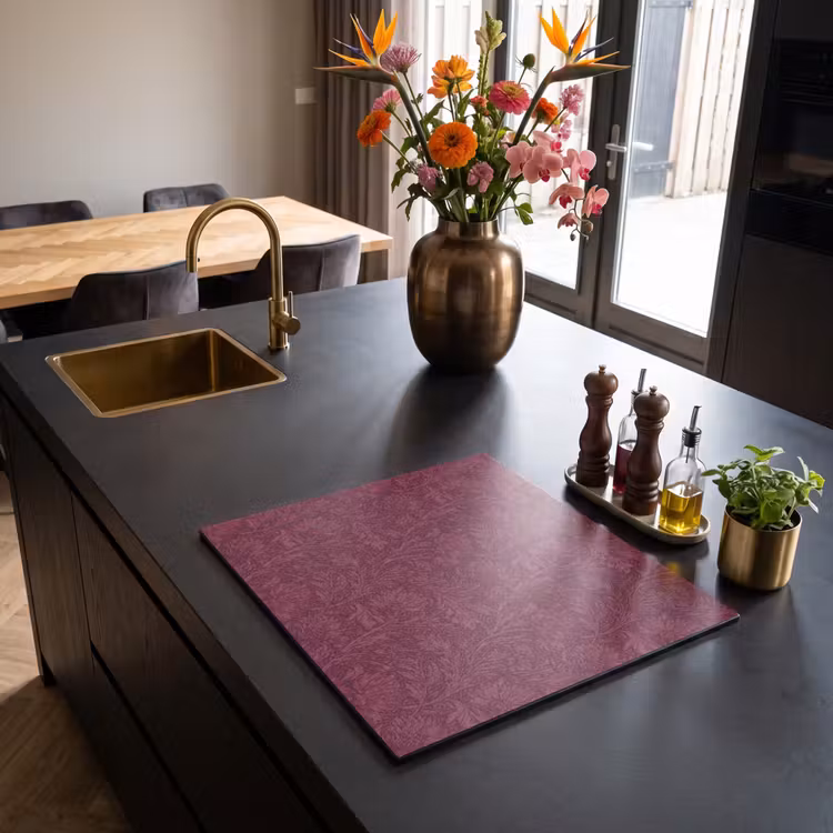 Inductie beschermer - Bladeren - Patroon - Paars — 5