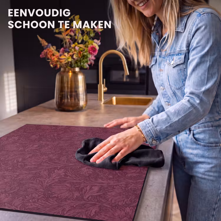 Inductie beschermer - Bladeren - Patroon - Paars — 6