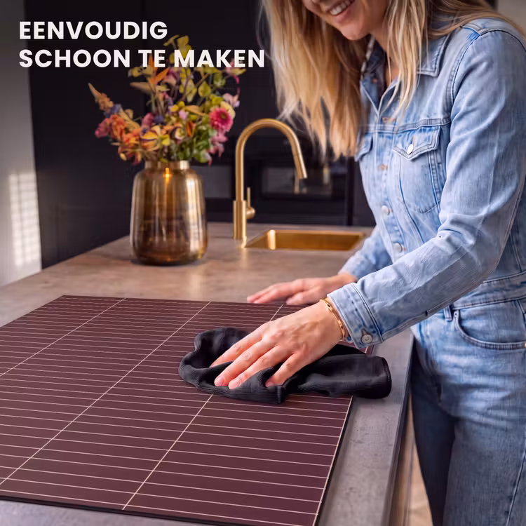 Inductie beschermer - Lijnen - Patroon - Bordeaux — 6