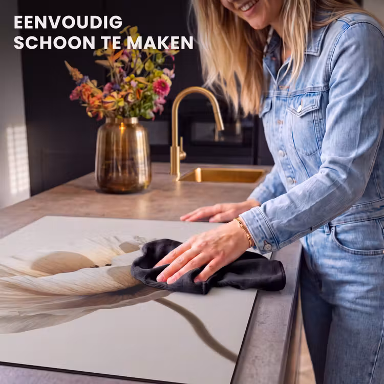 Inductie beschermer - Bloem - Beige - Crème — 6