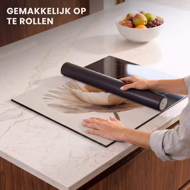 Inductie beschermer - Bloem - Beige - Crème — 7
