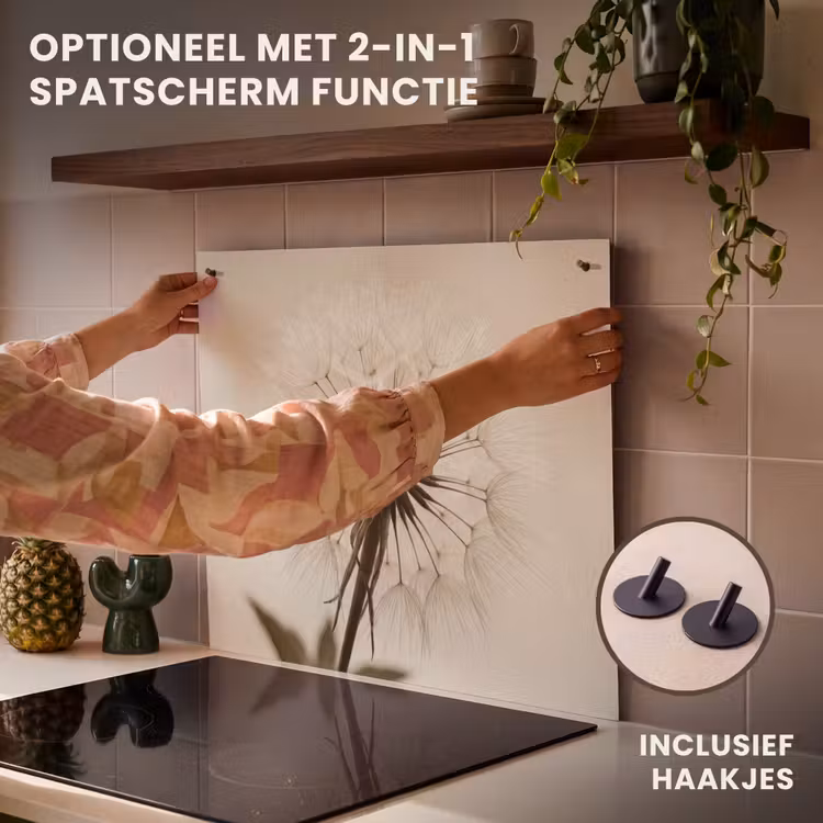 Inductie beschermer - Paardenbloem - Minimalistisch - Wit — 10