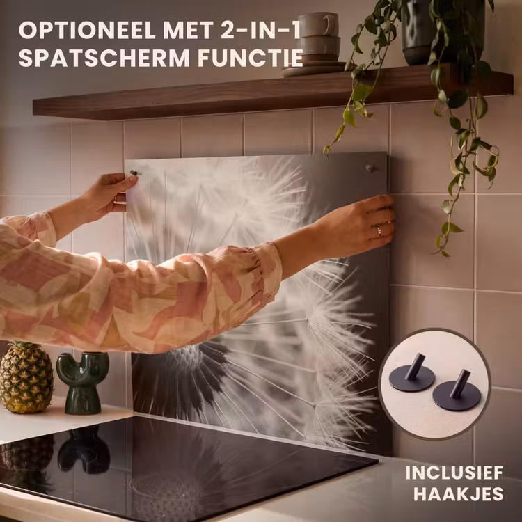 Inductie beschermer - Paardenbloem - Zwart - Wit — 10