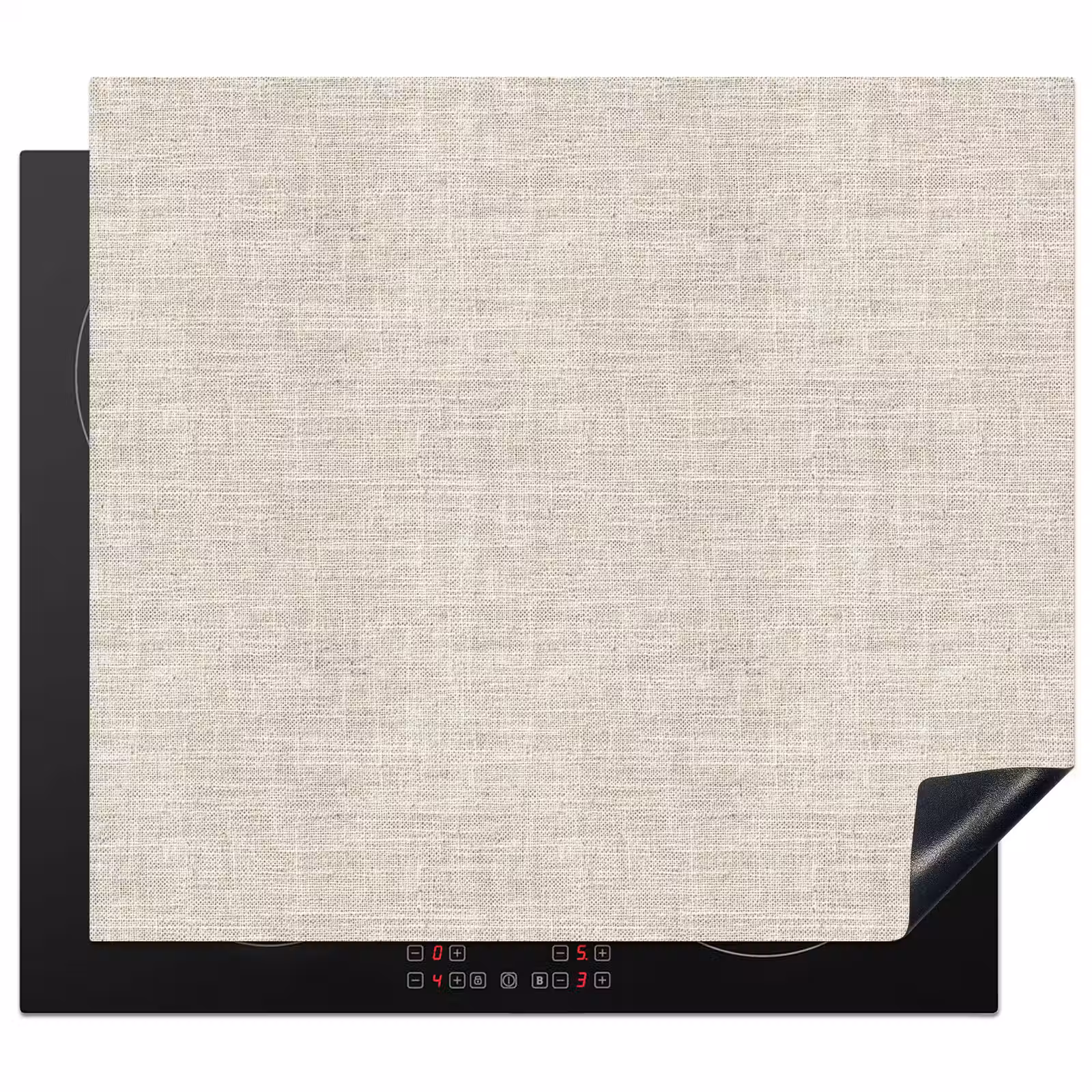 Inductie beschermer - Linnen - Textuur - Beige — 1