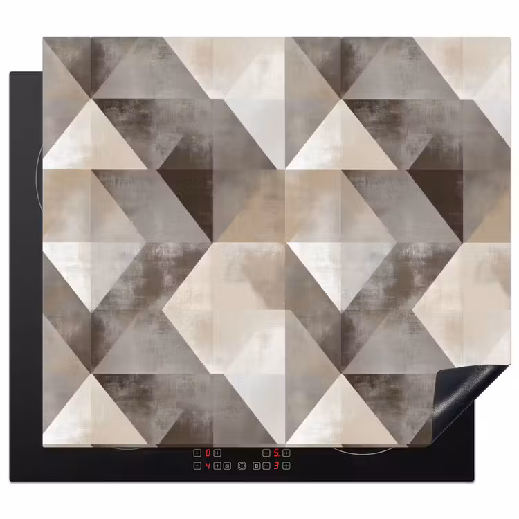 Inductie beschermer - Geometrisch - Motief - Aardetinten