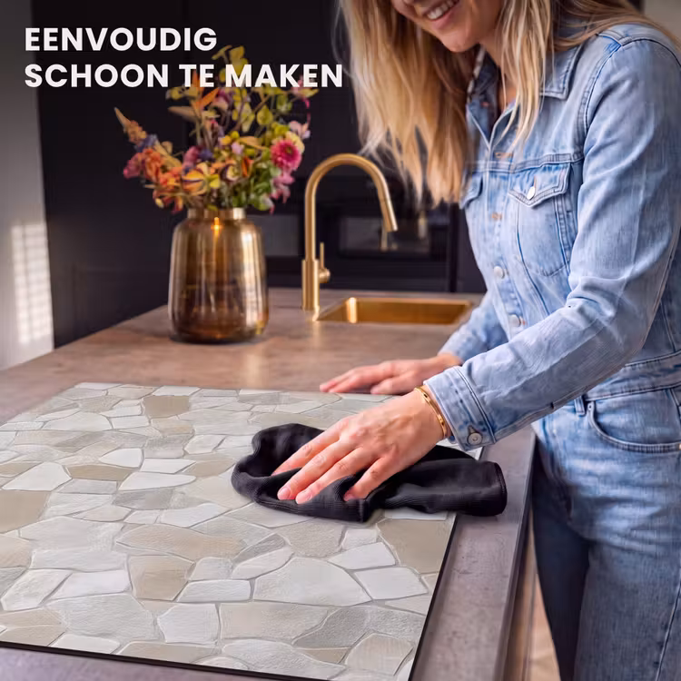Inductie beschermer - Mozaïek - Stenen - Beige — 6