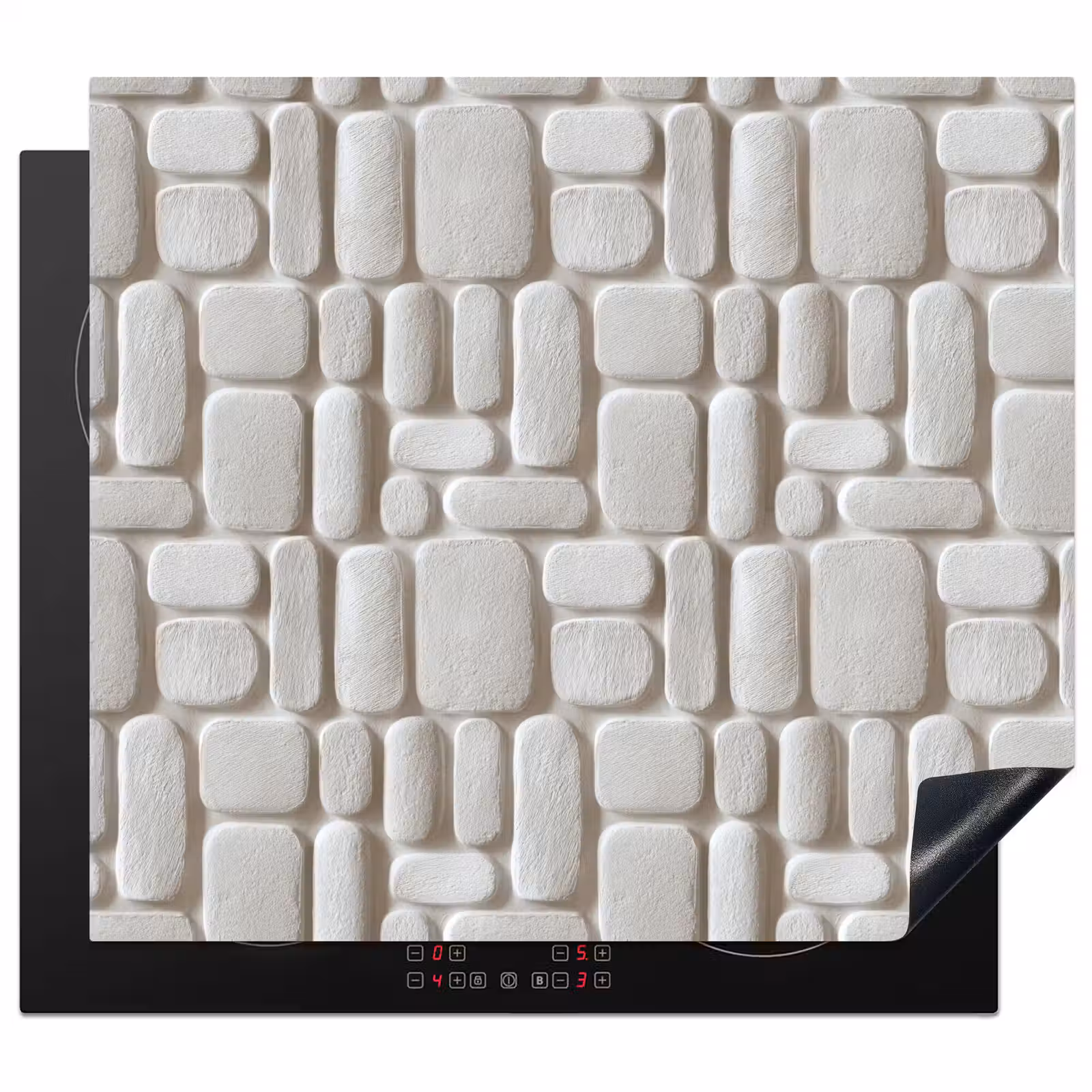 Inductie beschermer - Reliëf - Structuur - Wit — 1