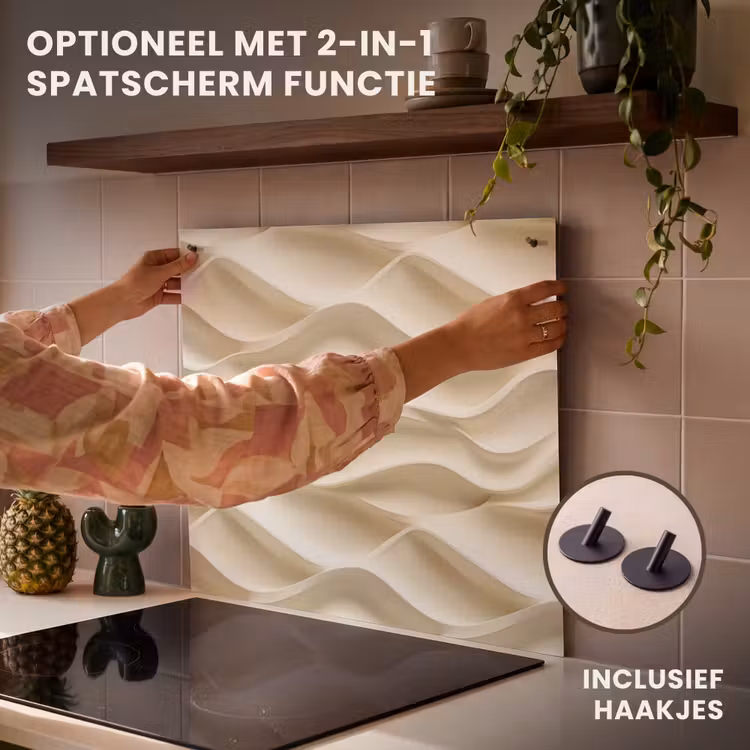 Inductie beschermer - Lijnen - Golvend - Crème — 10