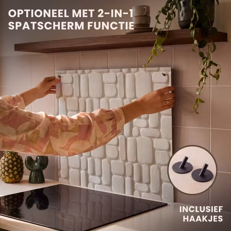 Inductie beschermer - Reliëf - Structuur - Wit — 10