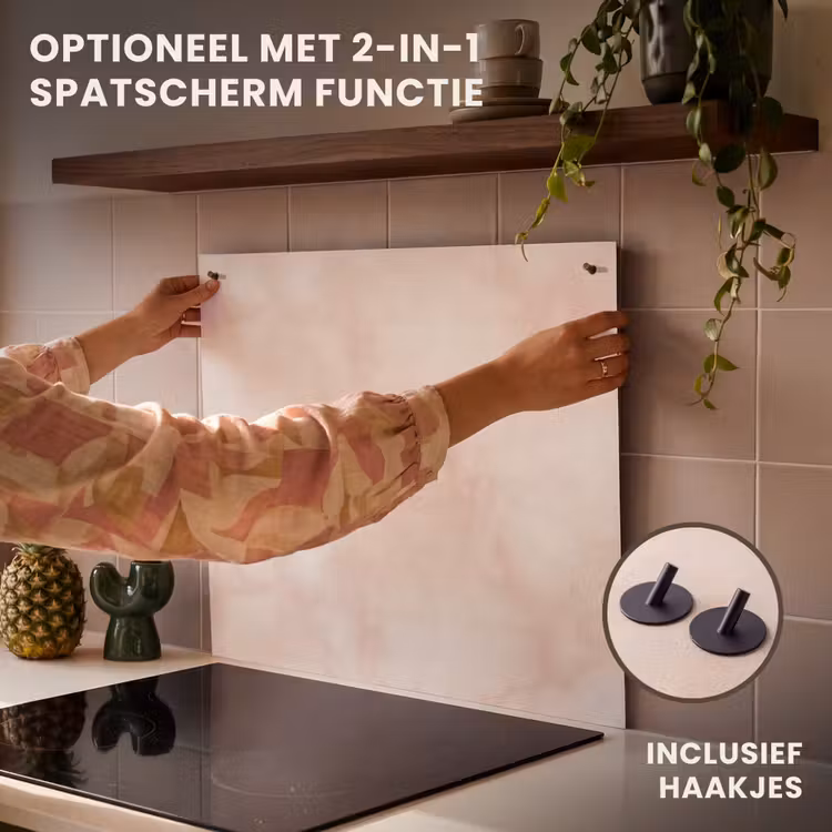 Inductie beschermer - Roze - Marmer - Crème — 10