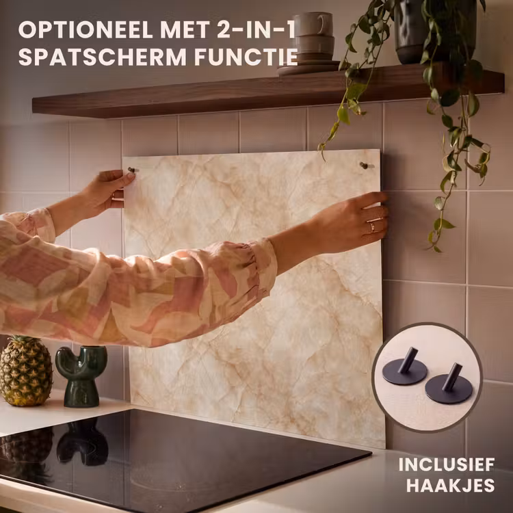 Inductie beschermer - Kristalstructuur - Bruin - Marmer — 10