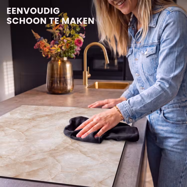 Inductie beschermer - Kristalstructuur - Bruin - Marmer — 6