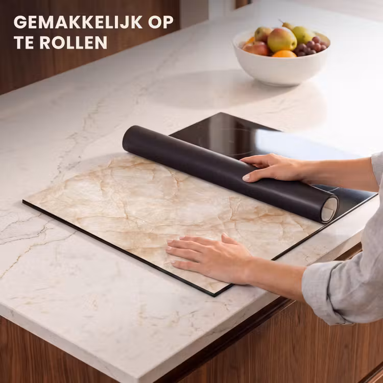 Inductie beschermer - Kristalstructuur - Bruin - Marmer — 7
