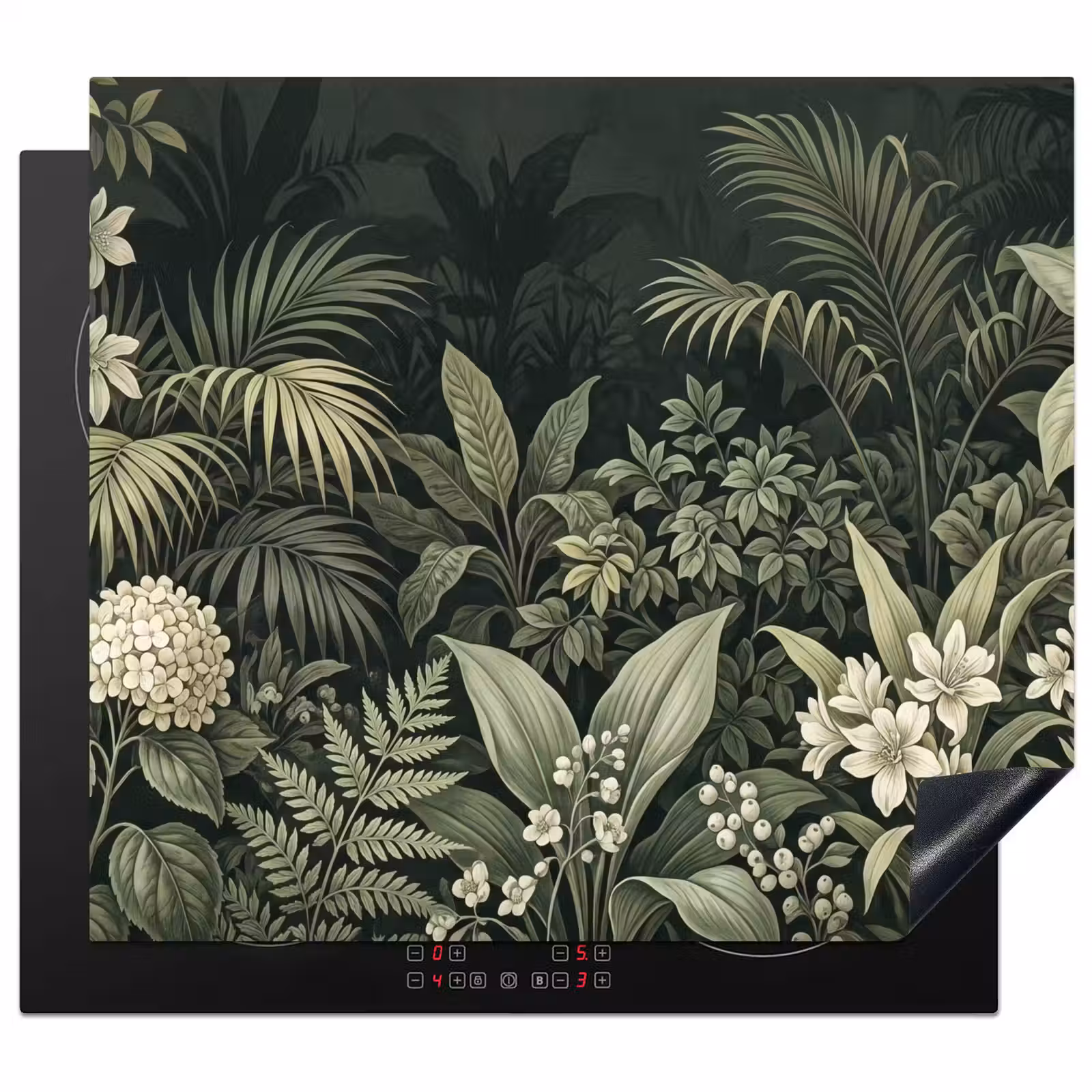 Inductie beschermer - Jungle - Bladeren - Botanisch - Groen — 1